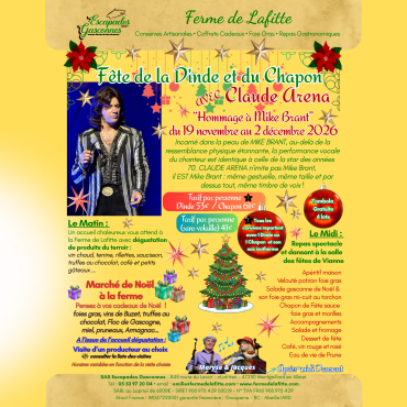 Fête de la Dinde et du Chapon avec Claude Arena